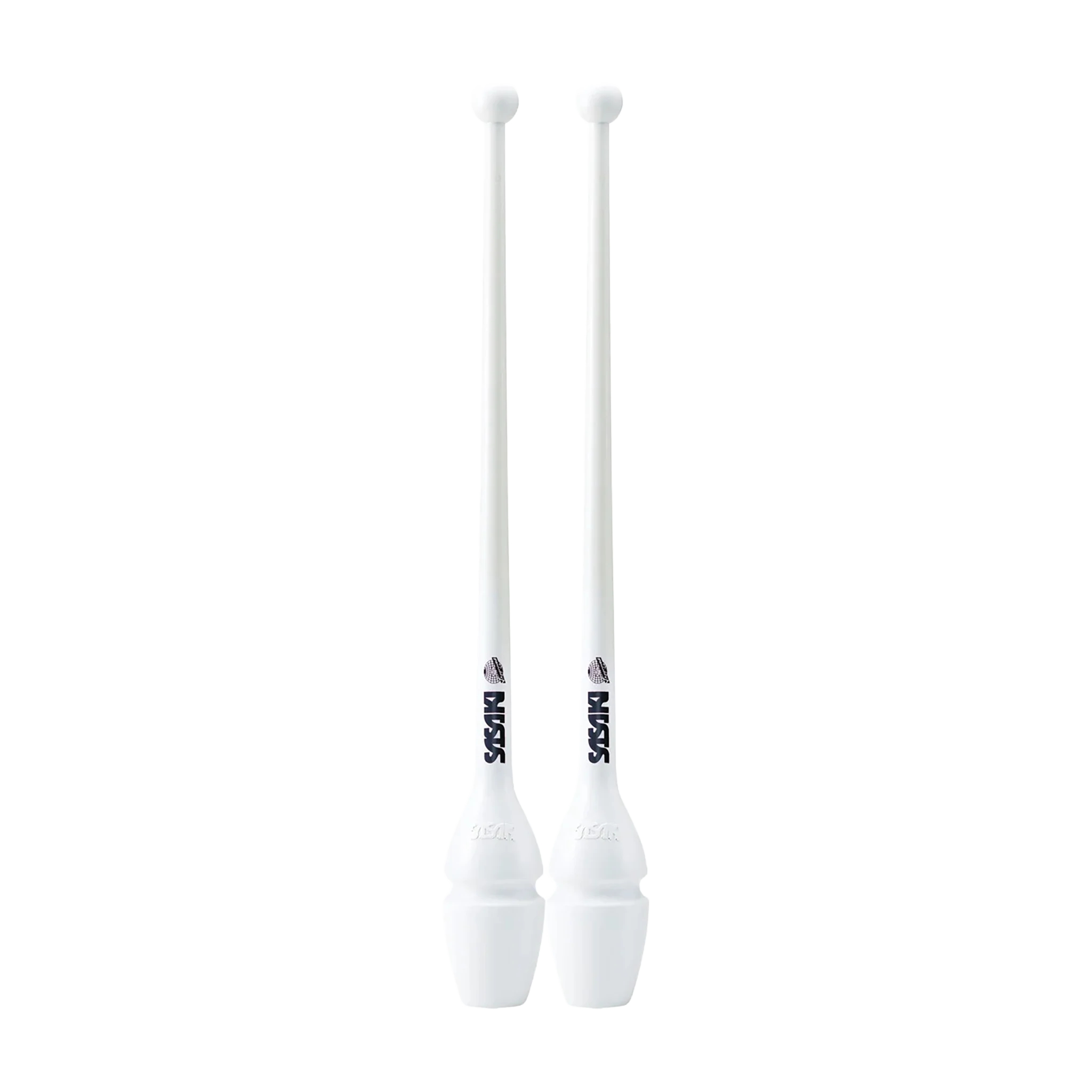 Sasaki Rubber Clubs rhythmic gymnastics clubs, 44 cm and 40.5 cm, White, W, M-34H-F and M-34JKH-F - lanksti.lt