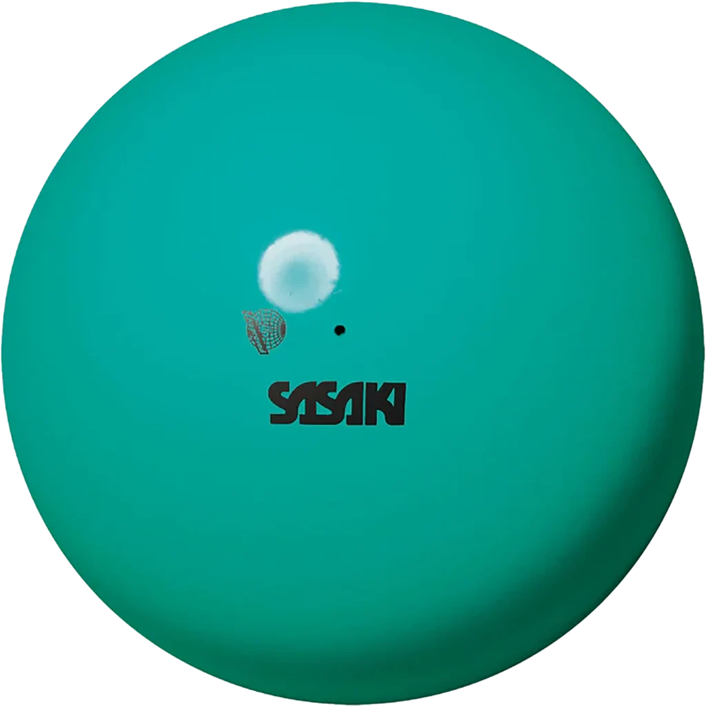 Sasaki meninės gimnastikos kamuolys | Sasaki Rhythmic Gymnastics GymStar Ball FIG M-20A-F EMG (18.5 cm, Emerald Green) | Мяч для художественной гимнастики Сасаки Джимстар FIG M-20A-F EMG (изумрудно-зелёный) - Lanksti.lt