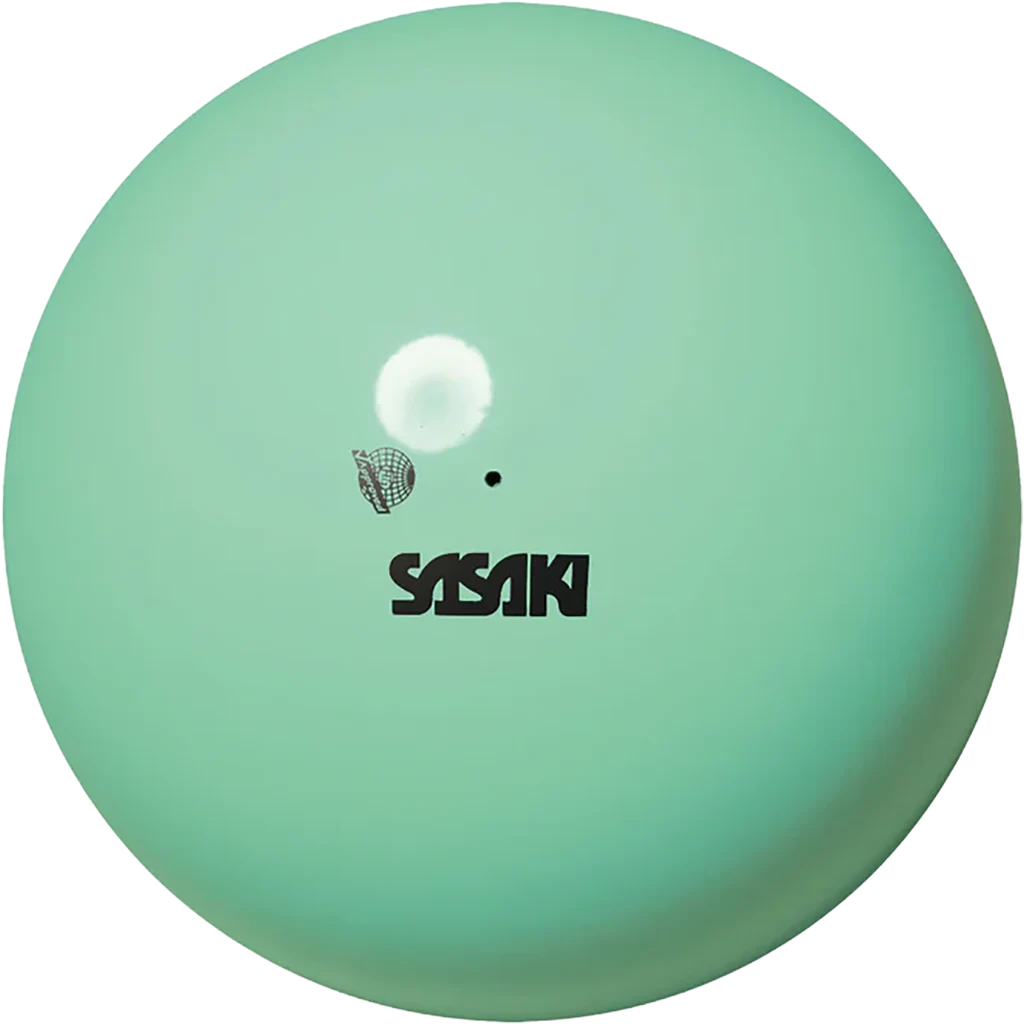 Sasaki meninės gimnastikos kamuolys | Sasaki Rhythmic Gymnastics GymStar Ball FIG M-20A-F ICMI (18.5 cm, Ice MInt) | Мяч для художественной гимнастики Сасаки Джимстар FIG M-20A-F ICMI (ледяная мята) - Lanksti.lt