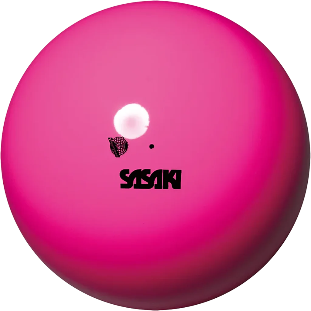 Sasaki meninės gimnastikos kamuolys | Sasaki Rhythmic Gymnastics GymStar Ball FIG M-20A-F P (18.5 cm, Pink) | Мяч для художественной гимнастики Сасаки Джимстар FIG M-20A-F P (розовый) - Lanksti.lt