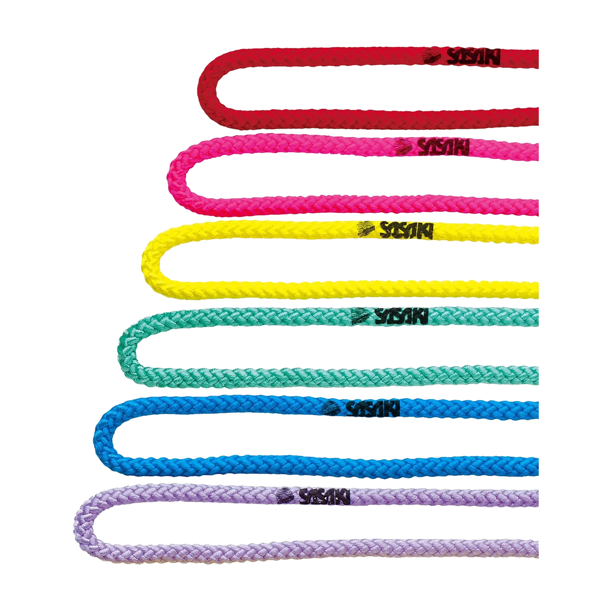 Sasaki rhythmic gymnastics rope, Color Nylon Rope M-280-F, assorted colors - lanksti.lt