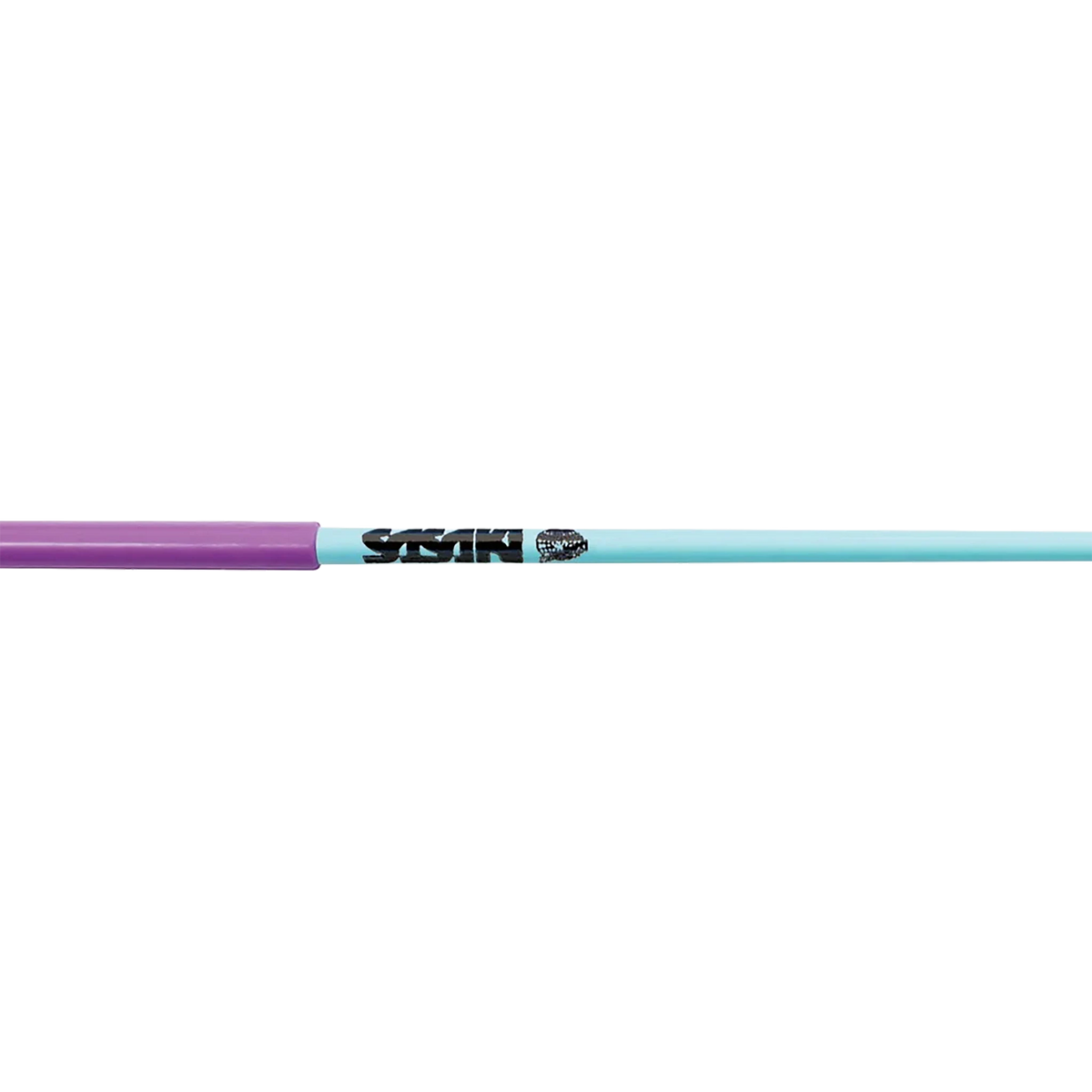Sasaki Glass Short Stick rhythmic gymnastics ribbon stick, 57 cm, Aqua Blue x Lilac (AQBU x RRK), M-700JK-F - lanksti.lt