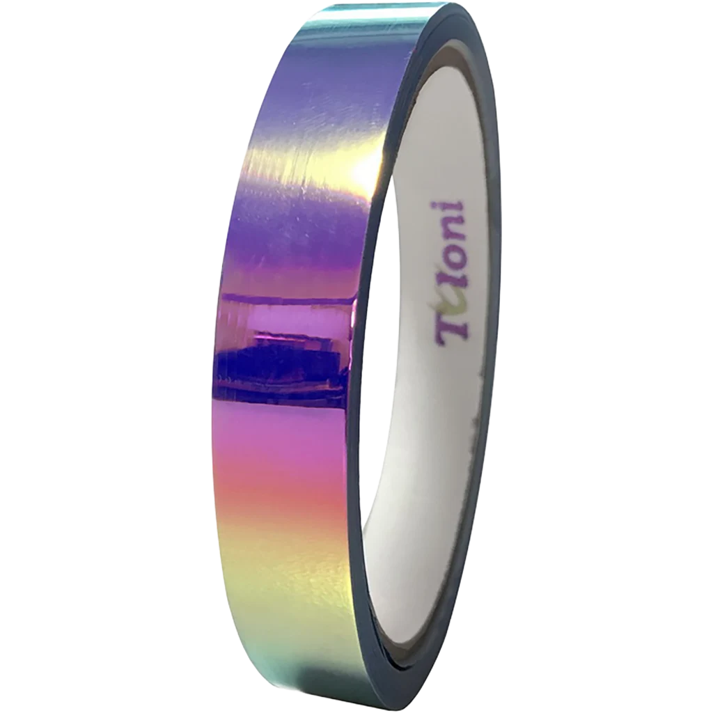 Lipni juosta meninės gimnastikos lankui | Tuloni Adhesive Tape Holographic Laser | Клейкая лента для обруча художественной гимнастики | Lanksti.lt