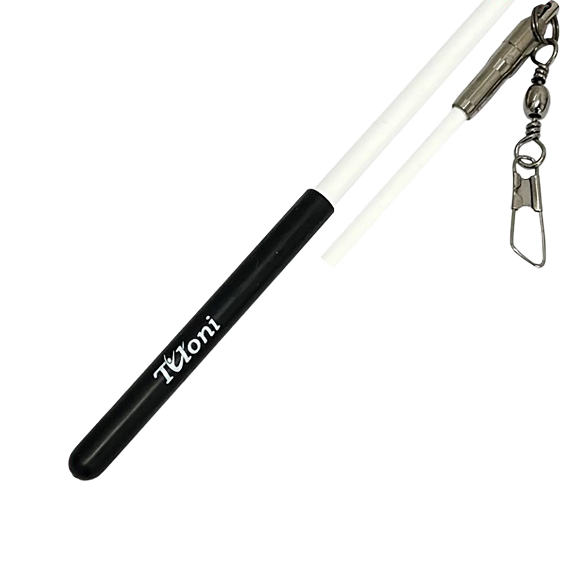 Tuloni Profi RG Stick rhythmic gymnastics ribbon stick, White and Black, 50 cm, T1257, Tuloni lazdelė kaspinui - lanksti.lt