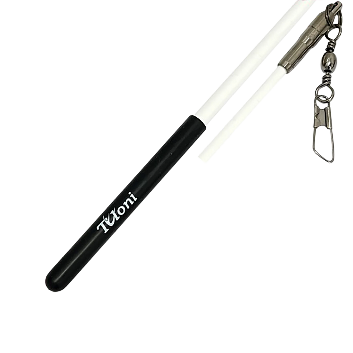 Tuloni Profi RG Stick rhythmic gymnastics ribbon stick, White and Black, 57 cm, T1258, Tuloni lazdelė kaspinui - lanksti.lt