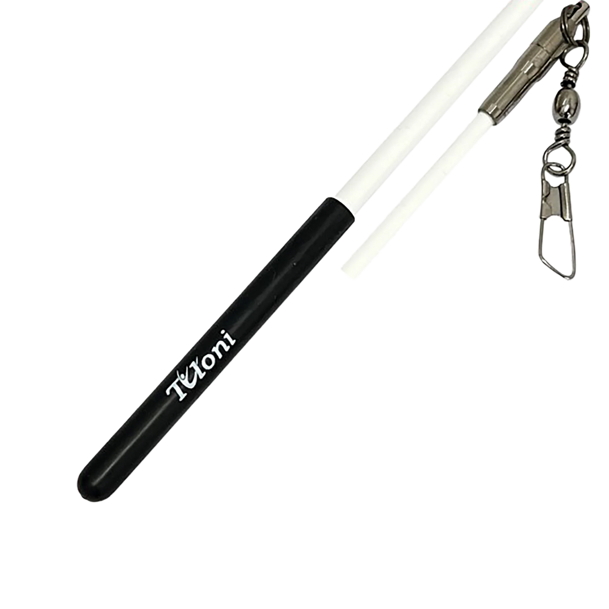 Tuloni Profi RG Stick rhythmic gymnastics ribbon stick, White and Black, 60 cm, T1259, Tuloni lazdelė kaspinui - lanksti.lt