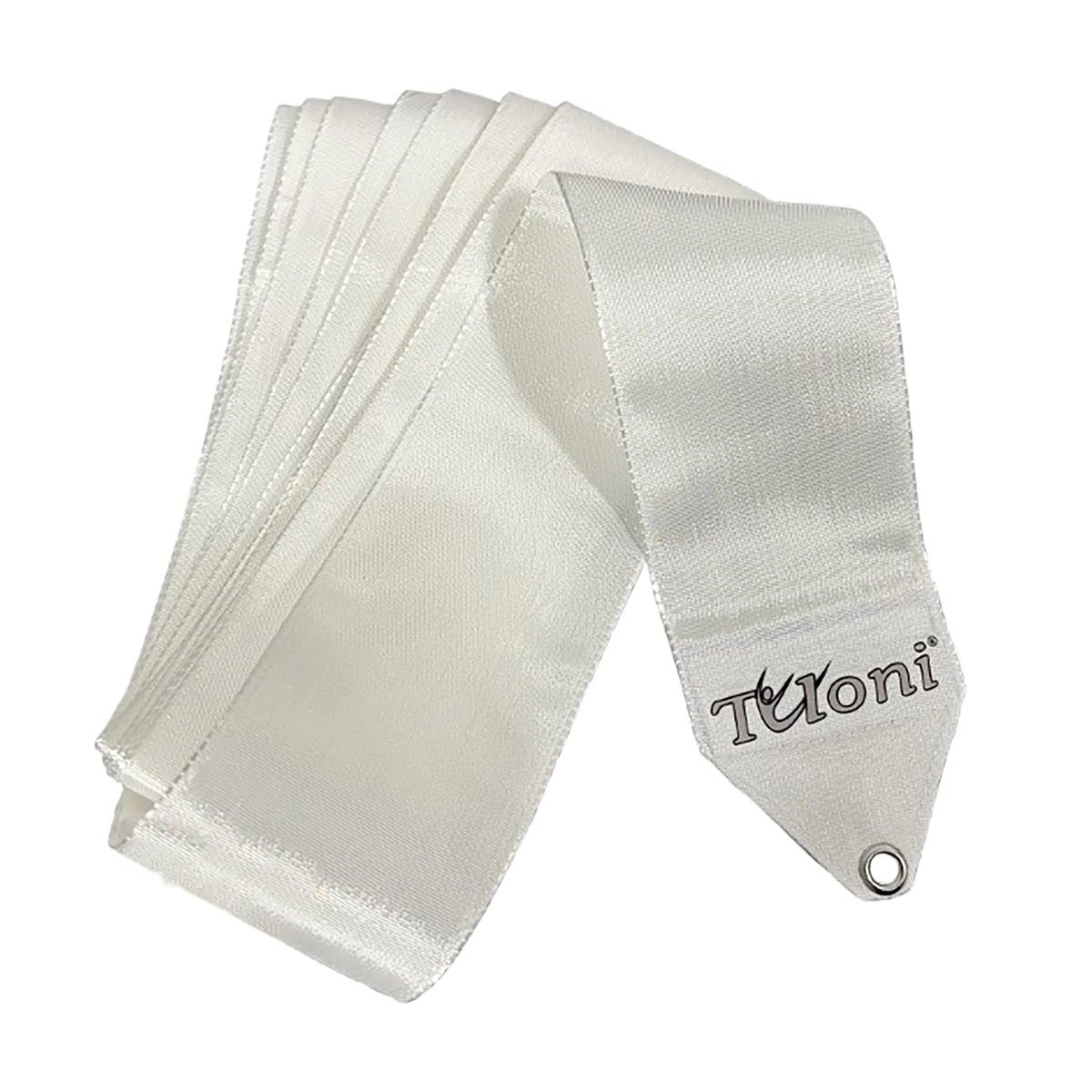 TL-T1431-W-6, TL-T1431-W-5, TL-T1431-W-4 Tuloni rhythmic gymnastics ribbon T1431, Tuloni kaspinas – Balta, White, 6 m, 5 m, 4 m - lanksti.lt