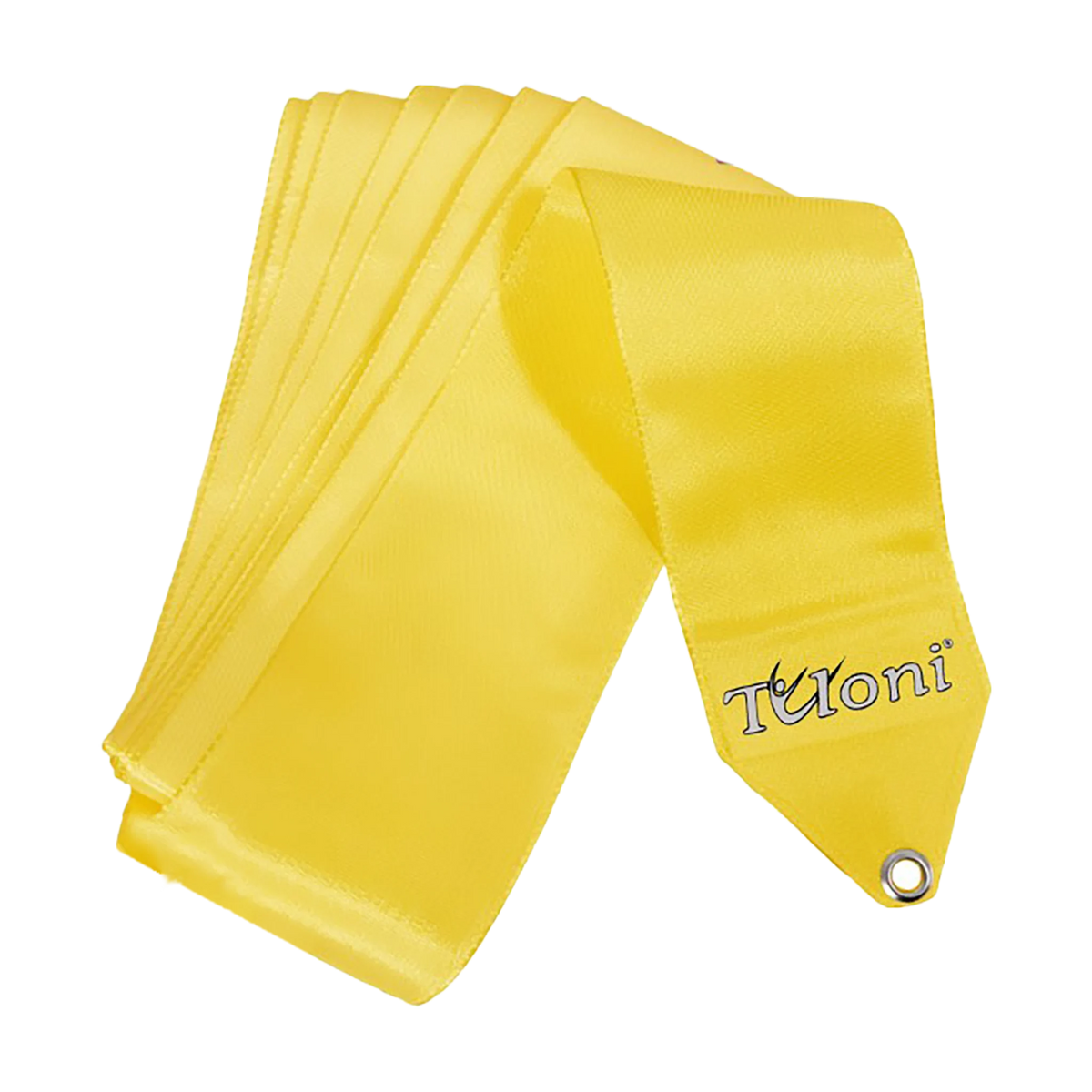 TL-T1431-Y-6, TL-T1431-Y-5, TL-T1431-Y-4 Tuloni rhythmic gymnastics ribbon T1431, Tuloni kaspinas – Geltona, Yellow, 6 m, 5 m, 4 m - lanksti.lt