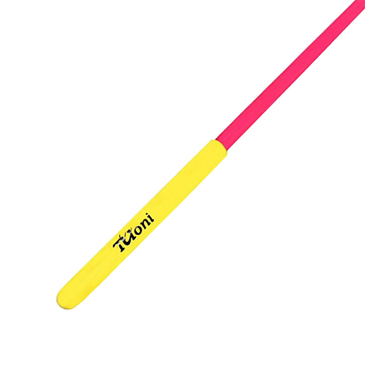 Tuloni Profi RG Stick rhythmic gymnastics ribbon stick, Neon Pink and Yellow, 50 cm, T1265, Tuloni lazdelė kaspinui - lanksti.lt