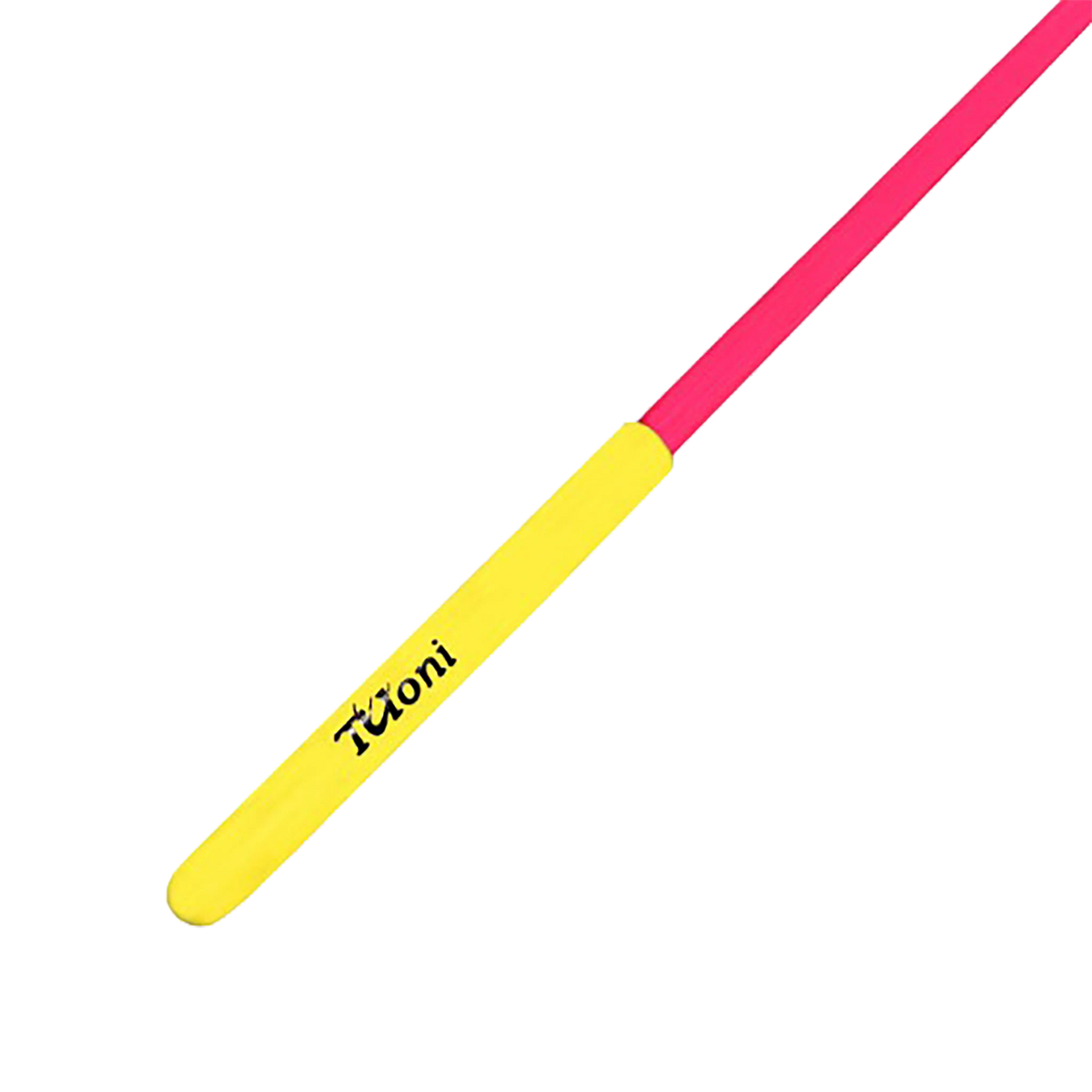 Tuloni Profi RG Stick rhythmic gymnastics ribbon stick, Neon Pink and Yellow, 60 cm, T1280, Tuloni lazdelė kaspinui - lanksti.lt